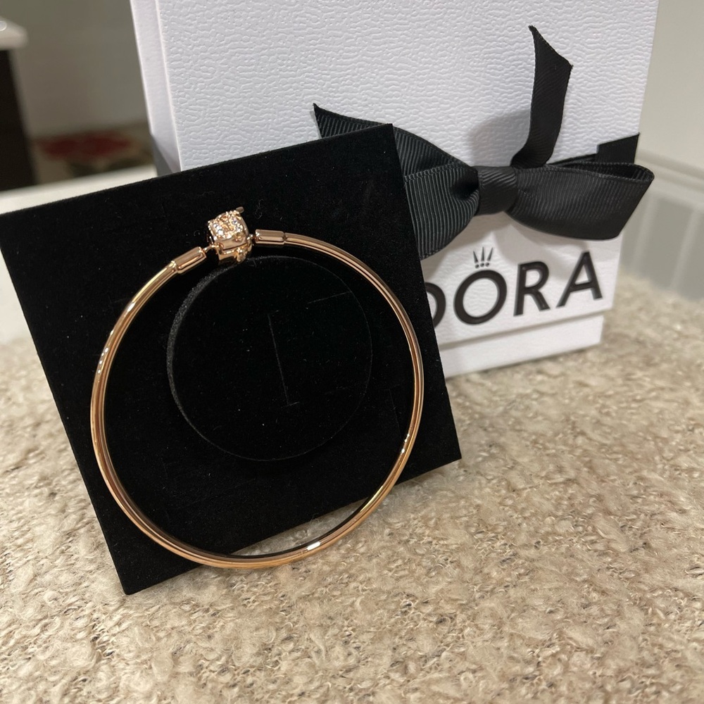 Pandora Rose Gold Charm Bangle